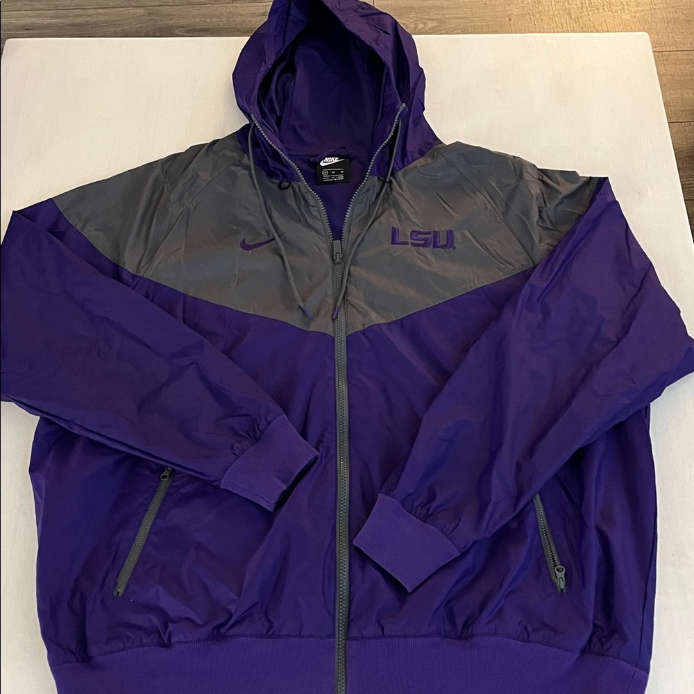 Nike Purple and Gray Hooded Jacket